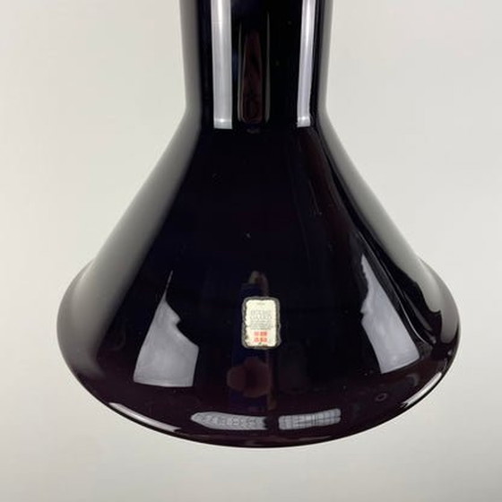 Image 1 of 2X Holmegaard P&T Mini Hanglampen Van Michael Bang - Paars Glas