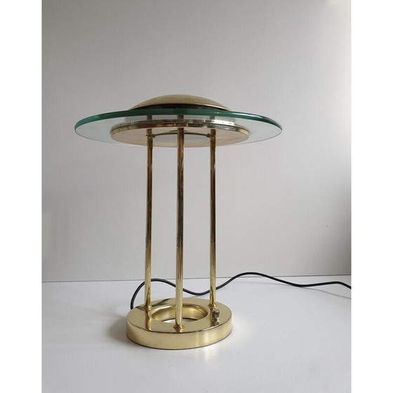 Image 1 of Vintage messing bureaulamp van R. Sonneman voor George Kovacs, 1980
