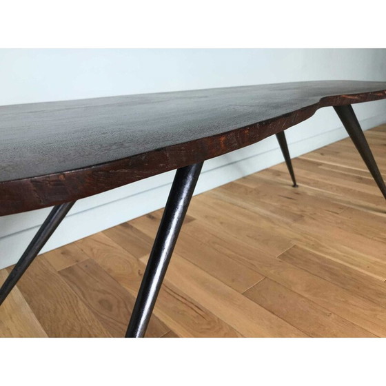 Image 1 of Vintage salontafel in exotisch hout, 1950