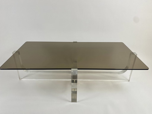 Michel Dumas salontafel van glas en plexiglas