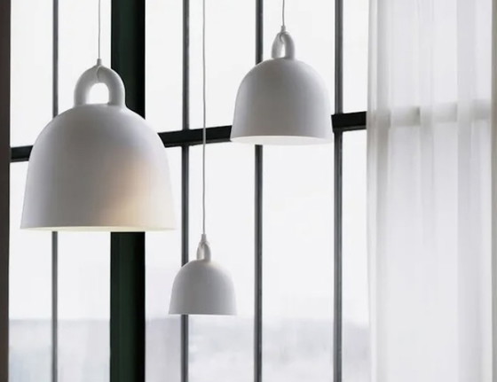 Image 1 of 2x Normann Copenhagen Bell Grote Lamp Wit