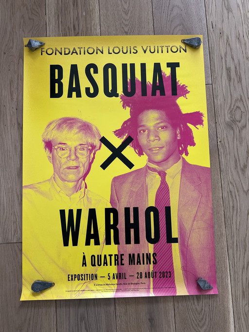 Basquiat X Warhol - Tentoonstellingsaffiche - Vuitton Paris Haring Streetart