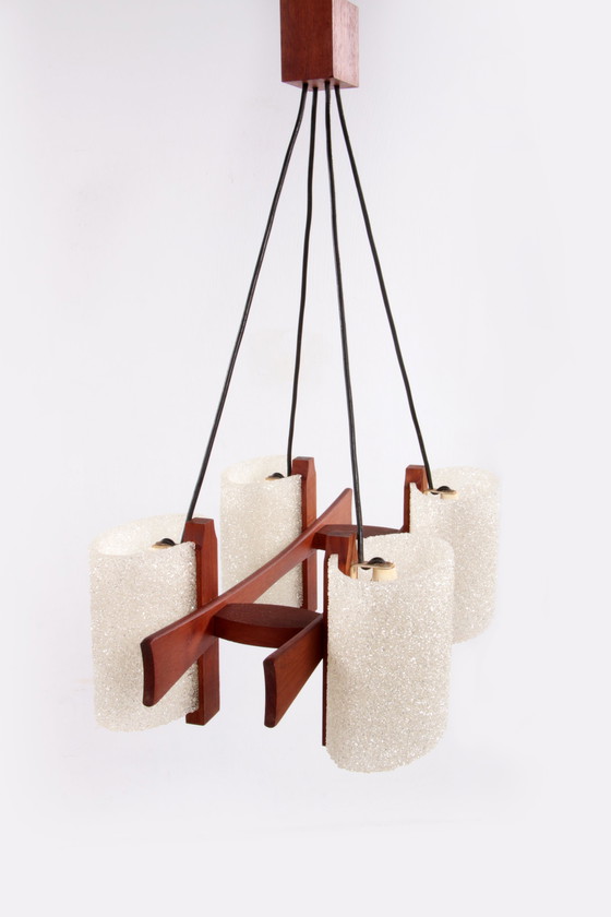 Image 1 of Vintage hanglamp met harskapjes