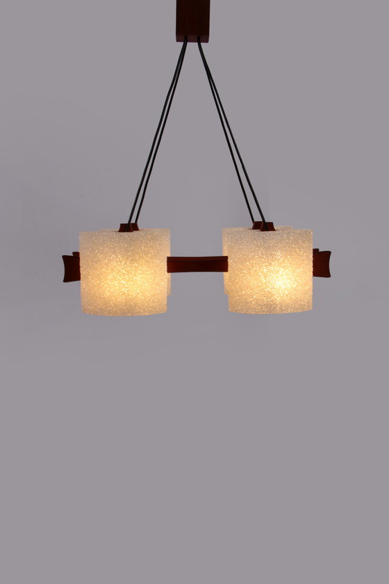 Image 1 of Vintage hanglamp met harskapjes