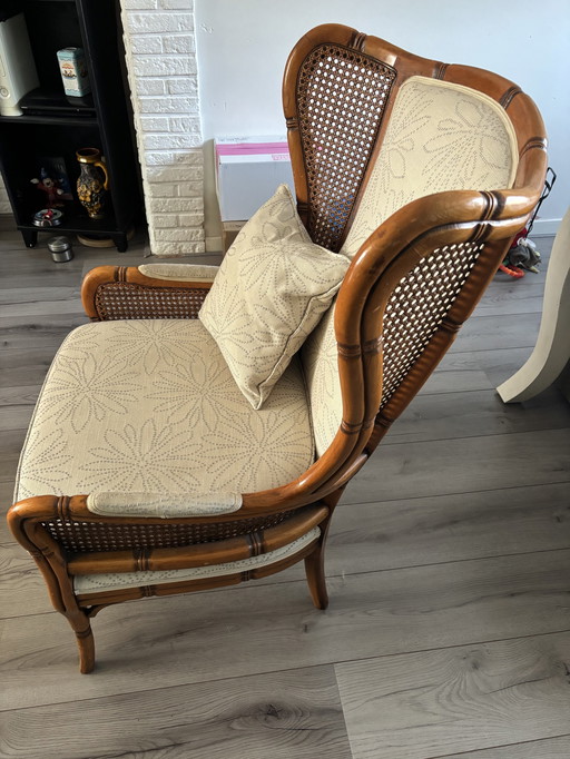 Giorgetti Faux Bamboo Fauteuil Stoel