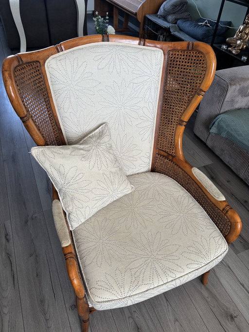 Giorgetti Faux Bamboo Fauteuil Stoel