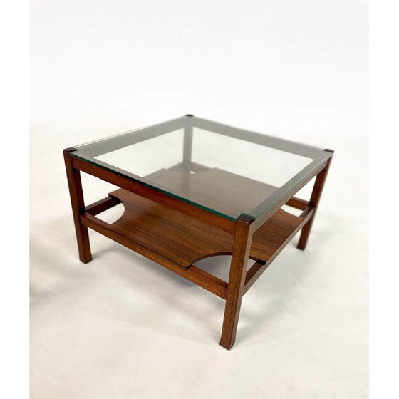 Image 1 of Paar vintage houten bijzettafels, Italië 1960