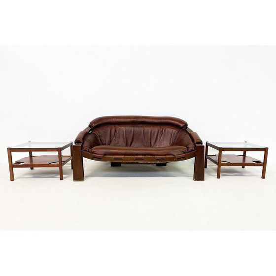 Image 1 of Paar vintage houten bijzettafels, Italië 1960