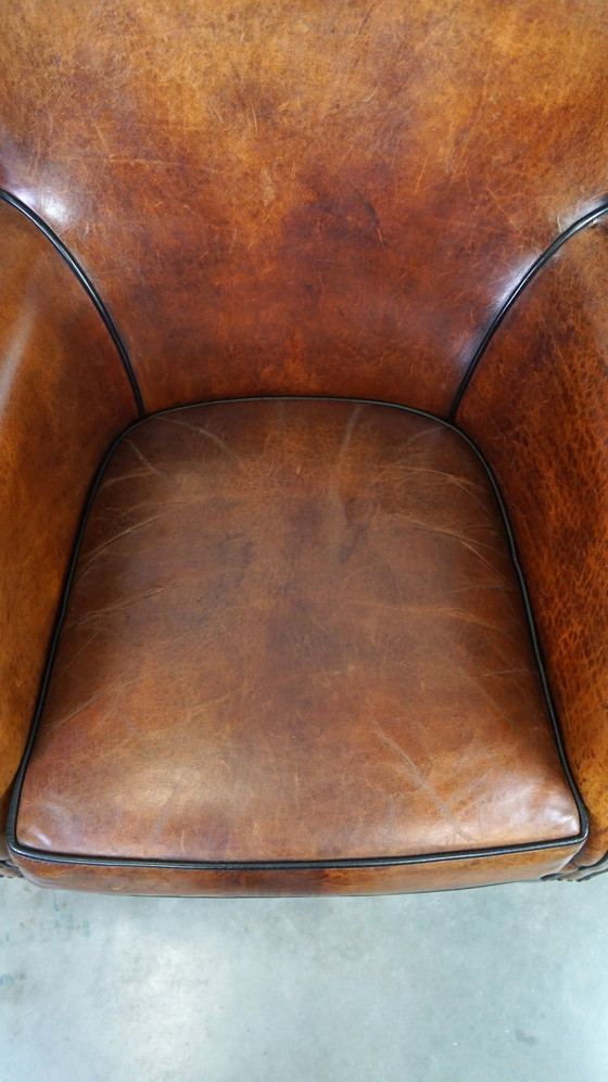 Image 1 of Armchair/ fauteuil gemaakt van schapenleer