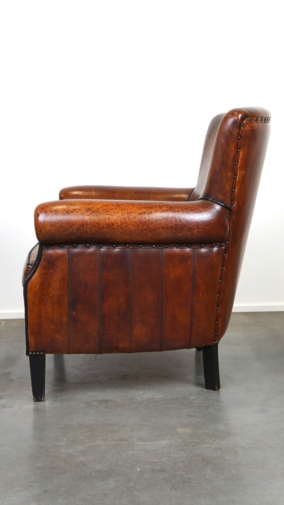 Image 1 of Armchair/ fauteuil gemaakt van schapenleer