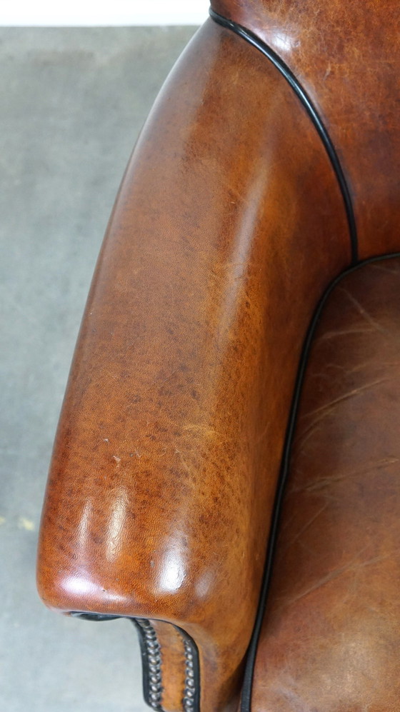 Image 1 of Armchair/ fauteuil gemaakt van schapenleer