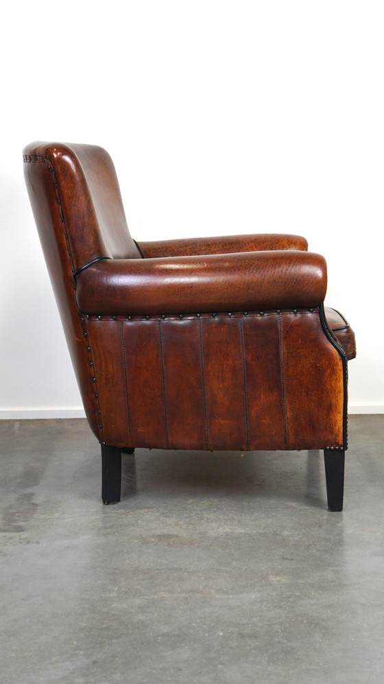 Image 1 of Armchair/ fauteuil gemaakt van schapenleer