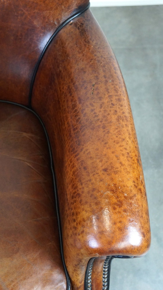 Image 1 of Armchair/ fauteuil gemaakt van schapenleer