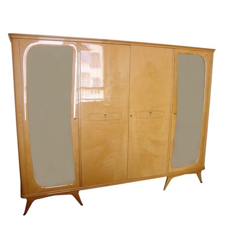 Vintage esdoorn kast door Silvio Cavatorta, Italië 1950