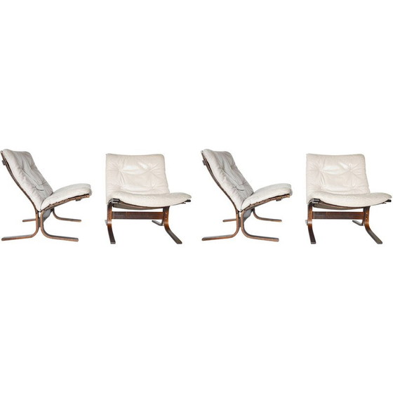 Image 1 of Set van 4 vintage Siesta fauteuils van Ingmar Relling voor Westnofa, Noorwegen 1960
