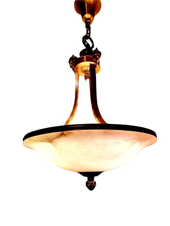 Image 1 of Mariner Royal Heritage 18694 bronzen albast hanglamp