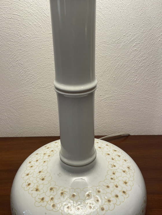 Image 1 of Tafellamp / Schemerlamp, Royal Copenhagen, Aardewerk In Faux Bamboe Stijl, 1960'S Denemarken