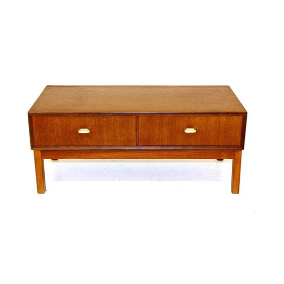 Image 1 of Vintage teakhouten console Zweden 1960