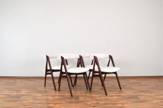 Image 1 of Mid Century Deense Teakhouten Eetkamerstoelen Door Th. Harlev Voor Farstrup, 1960S, Set Van 4.