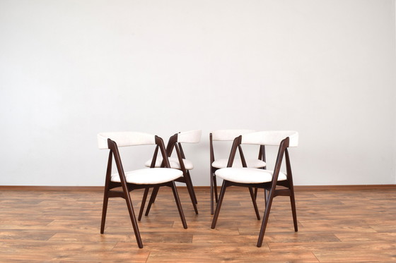 Image 1 of Mid Century Deense Teakhouten Eetkamerstoelen Door Th. Harlev Voor Farstrup, 1960S, Set Van 4.