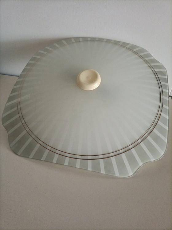 Image 1 of Vintage Glazen Hanglamp