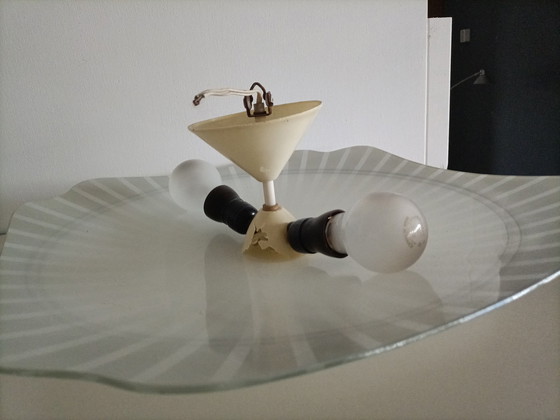 Image 1 of Vintage Glazen Hanglamp