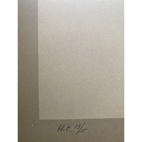 Image 1 of Vintage fotolithografie "Tribute to Vasarely" 13/15 door Jim Bird voor Poligrafa, Barcelona 1970