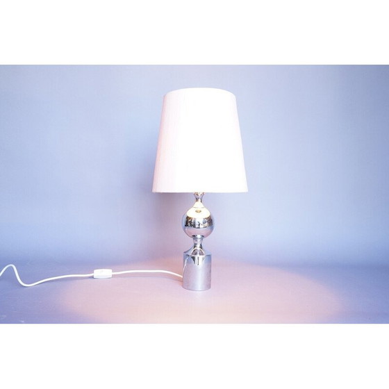 Image 1 of Vintage zilveren metalen bedlampje, Duitsland 1970