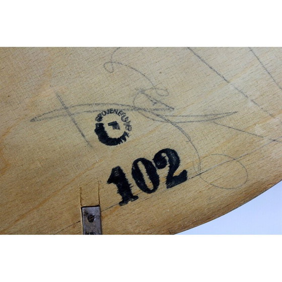 Image 1 of Vintage kaptafel met spiegel van Jindrich Halabala voor Up Zavody, Tsjecho-Slowakije 1940