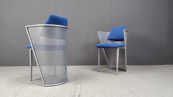 Image 1 of Set van 6 postmoderne eetkamerstoelen, 1980S