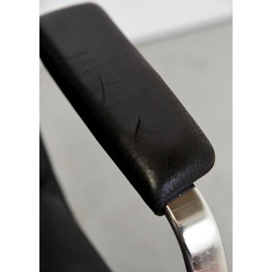 Image 1 of Vintage Fk86 bureaustoelen in staal en leer van Jørgen Kastholm en Preben Fabricius voor Kill International