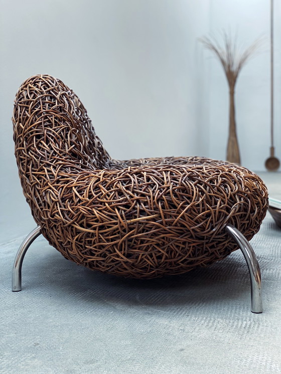 Image 1 of Udom Udomsrianan voor Planet 2001 "Nest Chair" rotan fauteuil