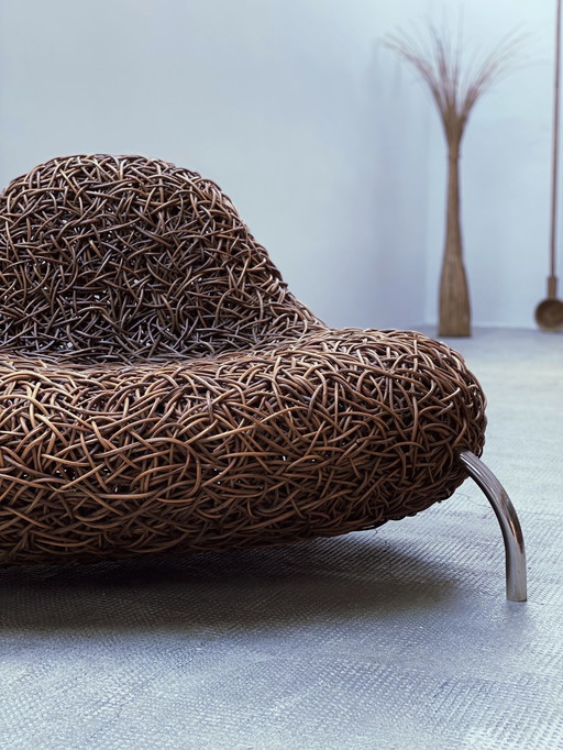 Udom Udomsrianan voor Planet 2001 "Nest Chair" rotan fauteuil