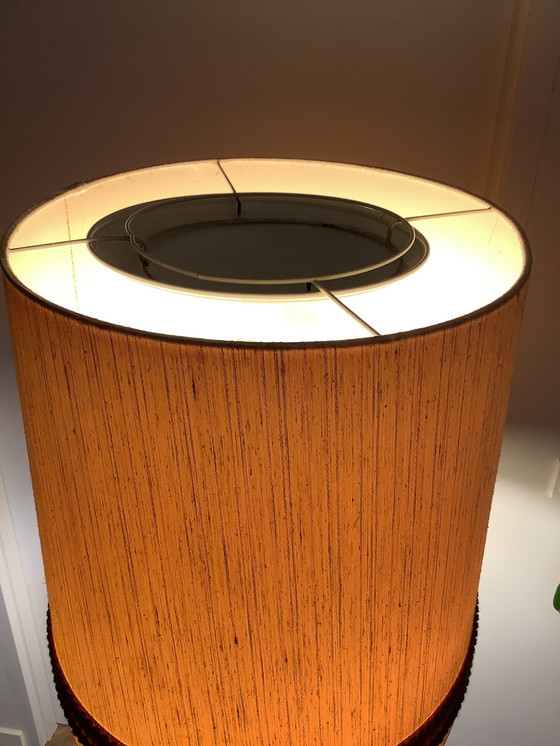 Image 1 of Herda Holland Vintage Vloerlamp Hout & Chroom ‘60