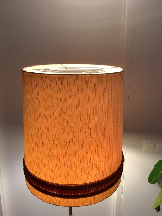 Image 1 of Herda Holland Vintage Vloerlamp Hout & Chroom ‘60
