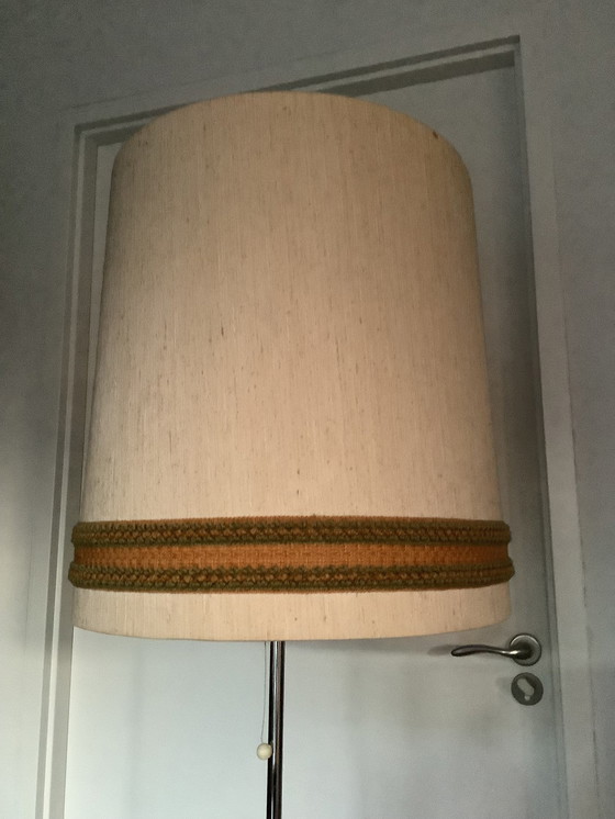 Image 1 of Herda Holland Vintage Vloerlamp Hout & Chroom ‘60