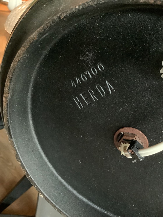 Image 1 of Herda Holland Vintage Vloerlamp Hout & Chroom ‘60