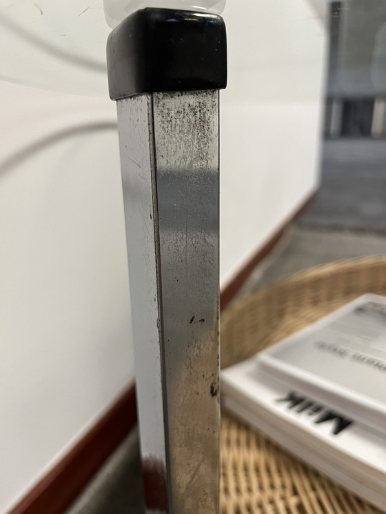 Image 1 of Vintage salontafel glas lectuurmand