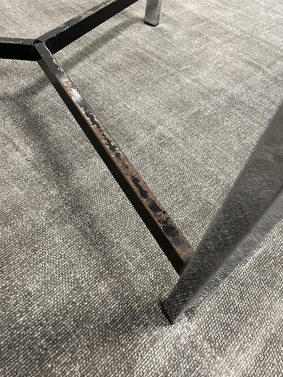 Image 1 of Vintage salontafel glas lectuurmand