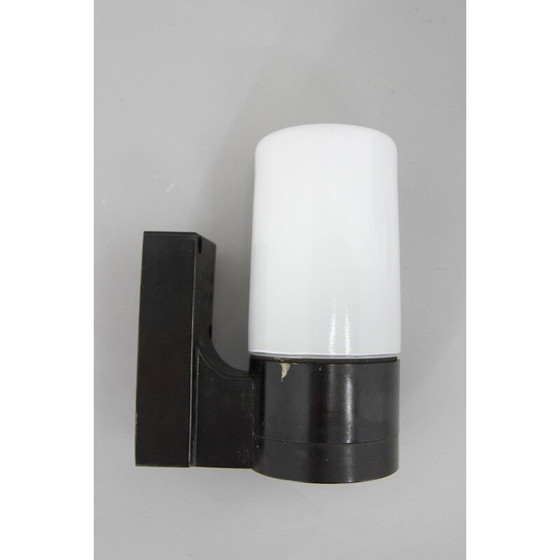 Image 1 of Paar vintage wandlampen van glas en bakeliet, Tsjecho-Slowakije 1950
