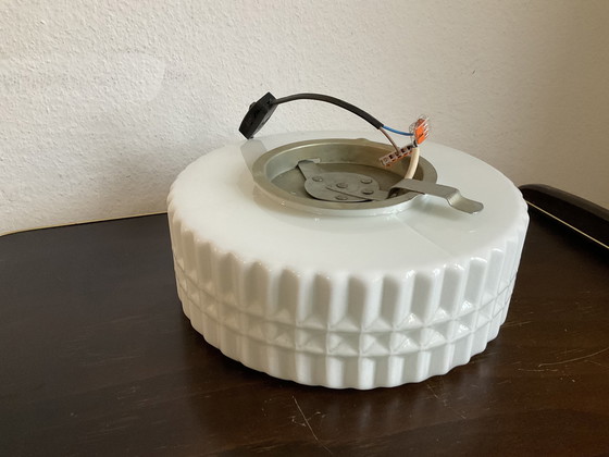 Image 1 of Mid Century Opaal Glazen Plafondlamp