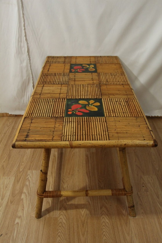 Image 1 of Pagina 1 van 10: Audoux Minet Rieten & Keramische Salontafel