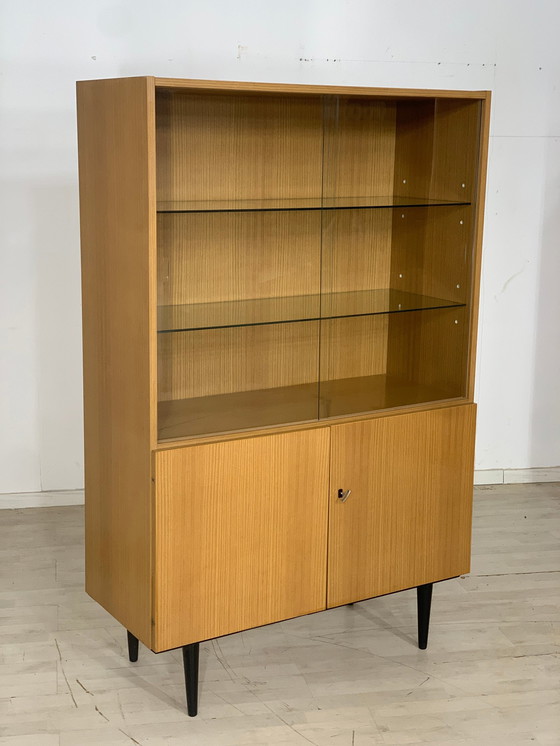 Image 1 of Mid Century vitrine highboard kast vintage