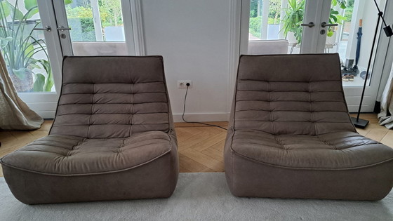 Image 1 of 2x Calia Italia Foxtrot fauteuils Buffelleer