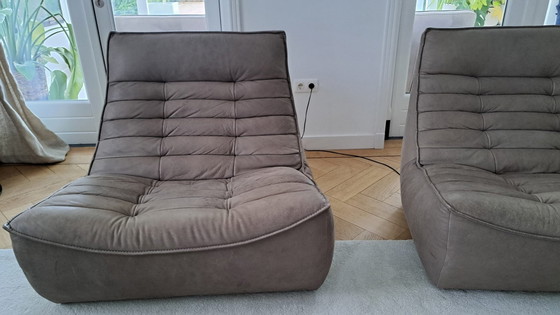 Image 1 of 2x Calia Italia Foxtrot fauteuils Buffelleer