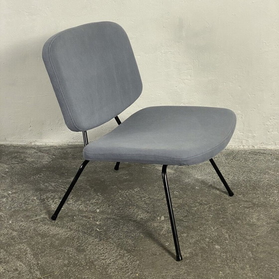 Image 1 of Vintage CM190 fauteuil in zwart gelakt staal en stof van Pierre Paulin voor Thonet, 1950