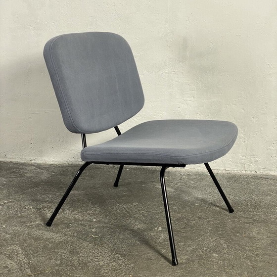 Image 1 of Vintage CM190 fauteuil in zwart gelakt staal en stof van Pierre Paulin voor Thonet, 1950