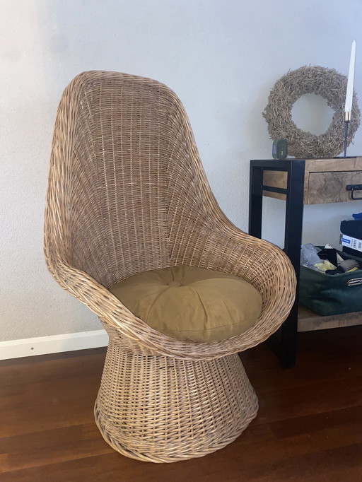 Vintage Scandinavische Rotan Stoel