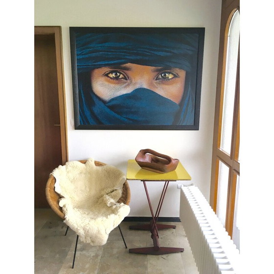 Image 1 of Vintage vliegveld gevouwen stalen bijzettafel, Frankrijk 1940