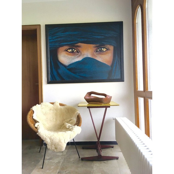 Image 1 of Vintage vliegveld gevouwen stalen bijzettafel, Frankrijk 1940